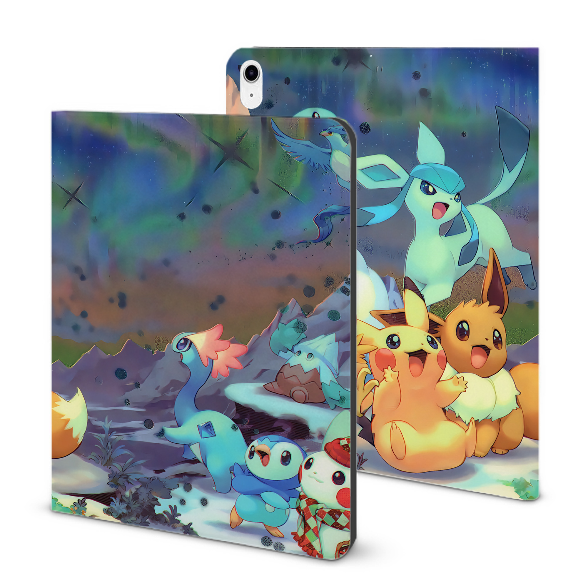 （画像用） ポケットモンスター Pokémon IPad ケース ブック型 PUレザー TPU 耐衝撃 軽量 薄型 ペン収納なし 全面保護 IPad 各モデル対応